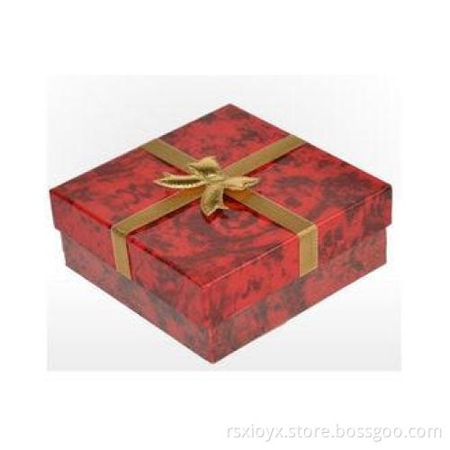 Jewelry Luxury Ribbon Recycled Cardboard Gift Boxes , Fancy
